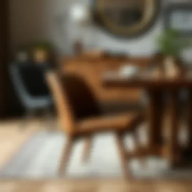 Slope leather dining chair complementing a rustic table