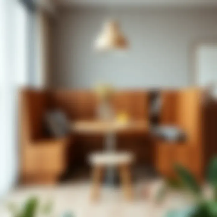 Elegant wooden breakfast nook with modern design