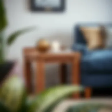 An elegant 30 inch accent table made from reclaimed wood, showcasing rustic charm.