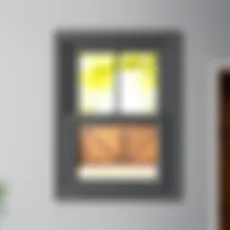 Close-up view of a modern single hung window showcasing its design