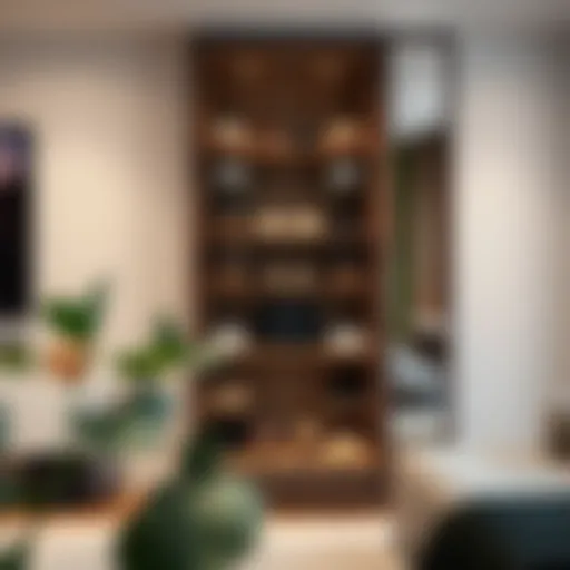 Elegant shoe cabinet showcasing modern design