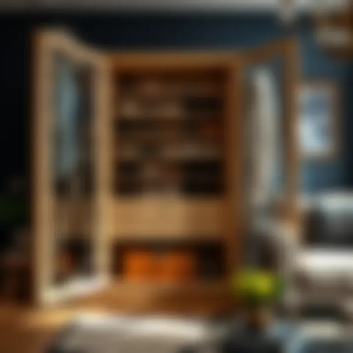 Shoe cabinet enhancing home decor