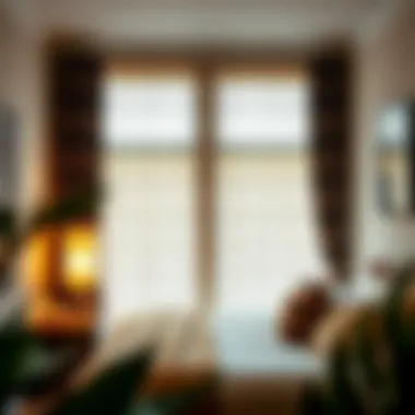 Trendy patterned curtains adding character to a bedroom