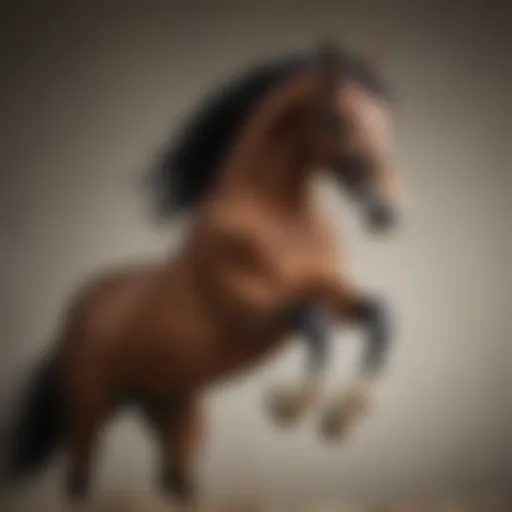 Majestic horse in motion captured on canvas