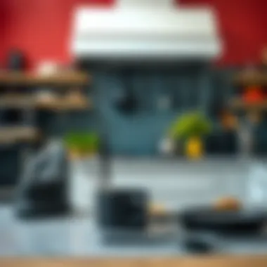 High-performance black kitchen tools in a vibrant kitchen setting