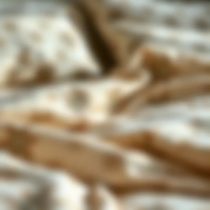 Luxurious Fabrics and Patterns in Bed-in-a-Bag Set Close-up of luxurious fabrics and patterns in a bed-in-a-bag set