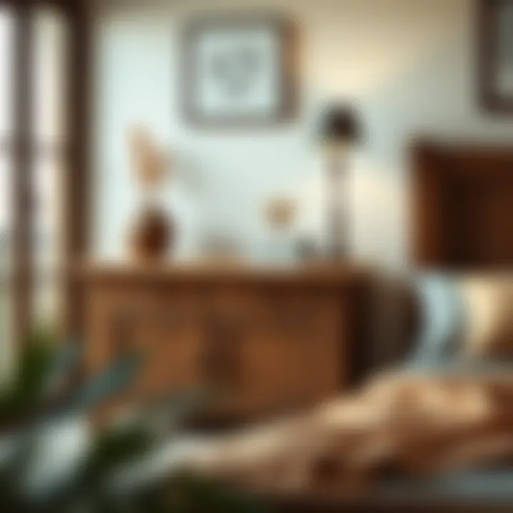 Rustic wooden nightstand set showcased in a cozy setting