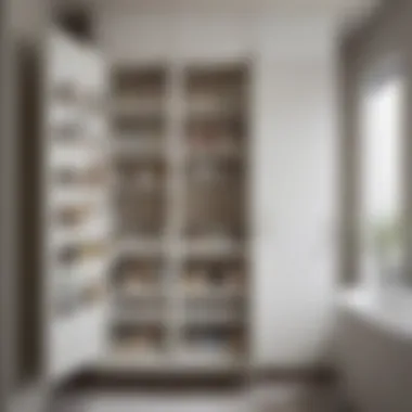 Interior view showcasing organized storage in a medicine cabinet