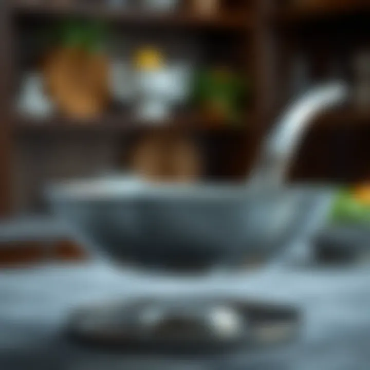 A beautifully crafted stainless steel wok showcasing its polished surface and non-stick feature