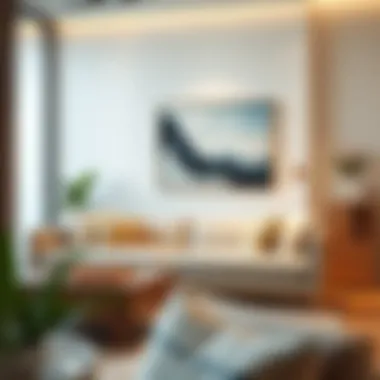 Elegant contemporary sofa in a stylish living room setting