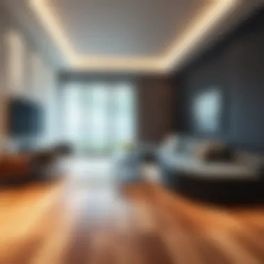 Stylish vinyl flooring in a modern living room