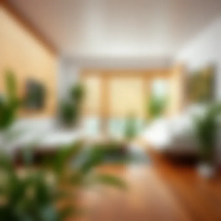 Sustainable bamboo flooring in a serene space