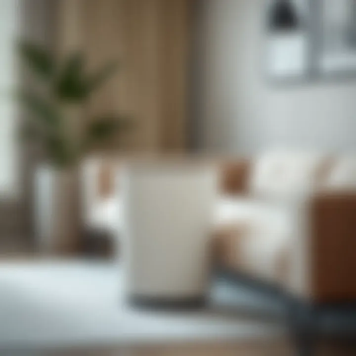 Modern minimalist trash can with sleek lines and neutral colors