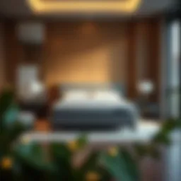 Luxurious queen mattress set in a contemporary bedroom