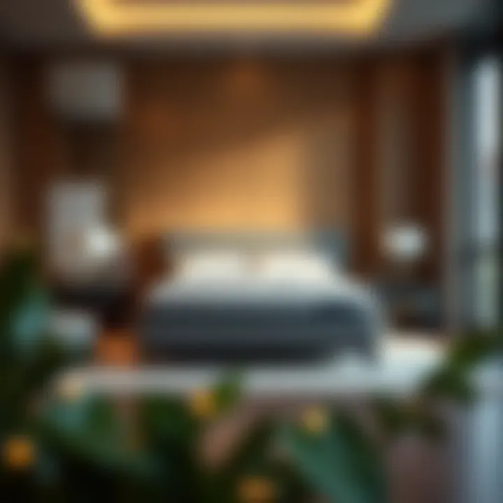 Luxurious queen mattress set in a contemporary bedroom