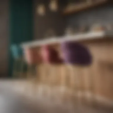 Chic Bar Stools in Trendy Colors Trendy bar stools in various colors enhancing a chic interior