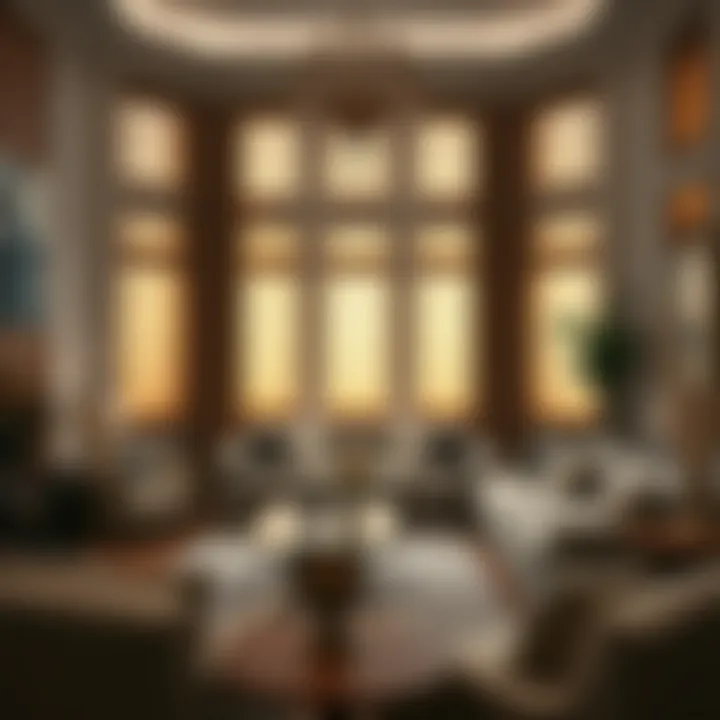 Elegant 47 x 70 blinds in a modern living room setting