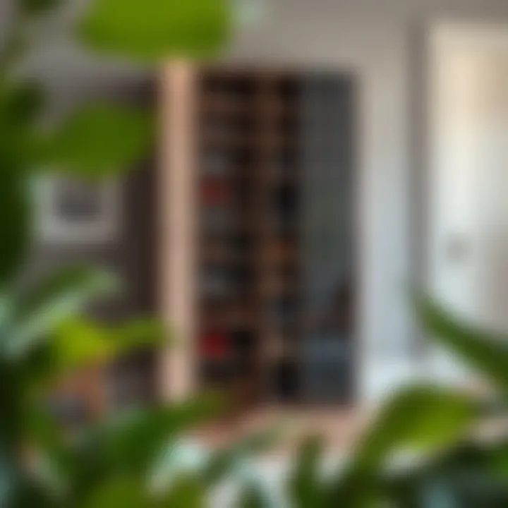 Stylish tall shoe cabinet made from sustainable materials