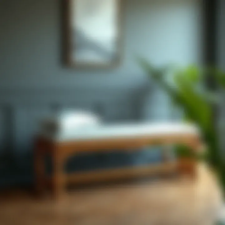 Elegant oak dining bench with plush cushion