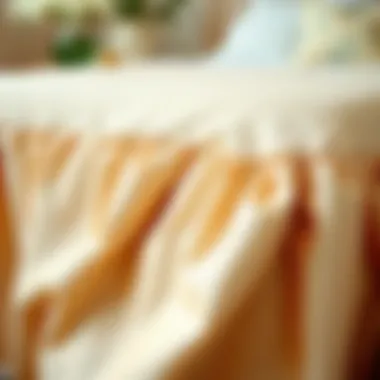 Variety of fabrics for thick bed skirts showcasing texture