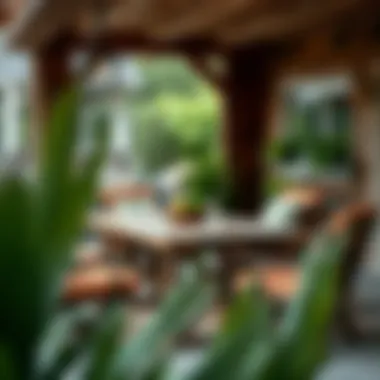 Rustic outdoor center table made from reclaimed wood