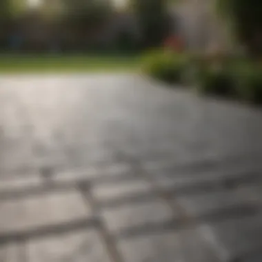 Installation of patio foam tiles in a backyard setting