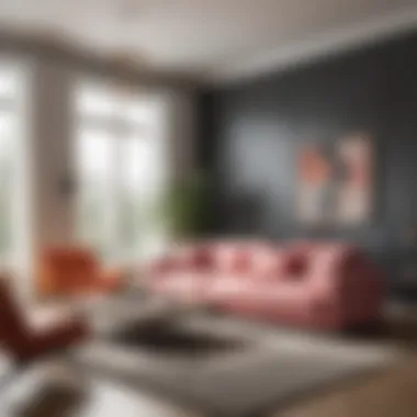 Stylish Modern Living Room with Pop Out Sleeper Sofa Elegant pop out sleeper sofa in modern living room setting