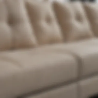 Premium Materials in Pop Out Sleeper Sofa Design Close-up of high-quality materials used in sleeper sofa construction