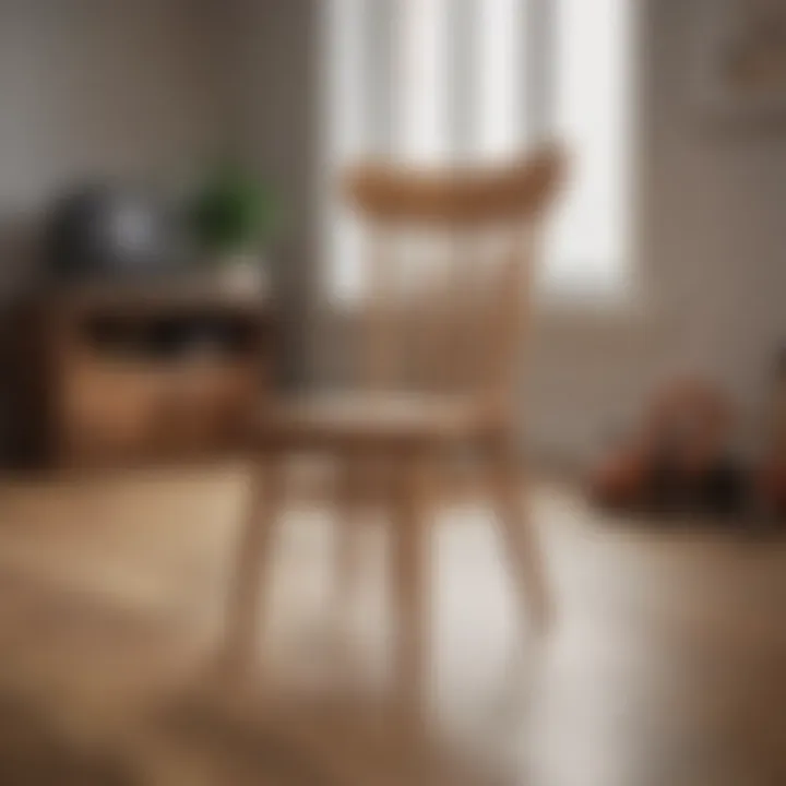 Stylish wooden toy room chair with unique design