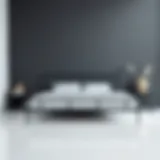 Elegant twin metal platform bed design