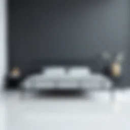 Elegant twin metal platform bed design