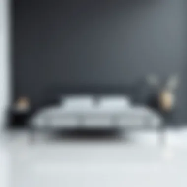 Elegant twin metal platform bed design