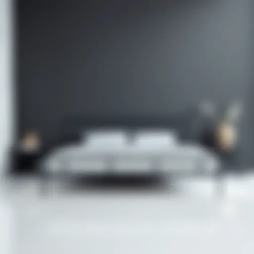 Elegant twin metal platform bed design