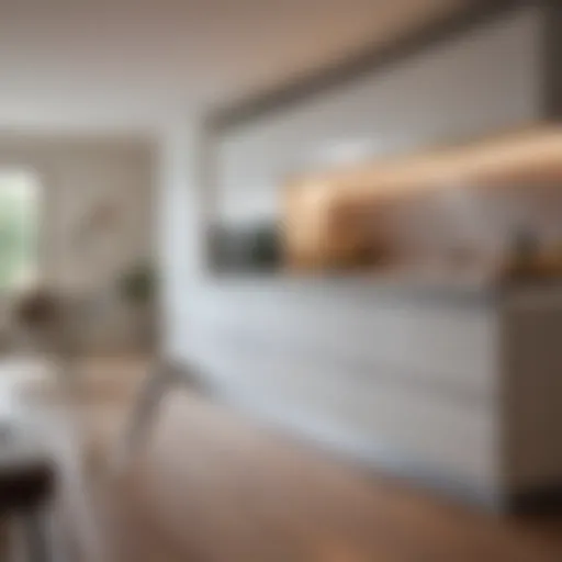 Elegant under counter lighting illuminating a modern kitchen