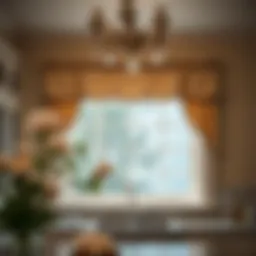 Elegant valance design enhancing a bay window