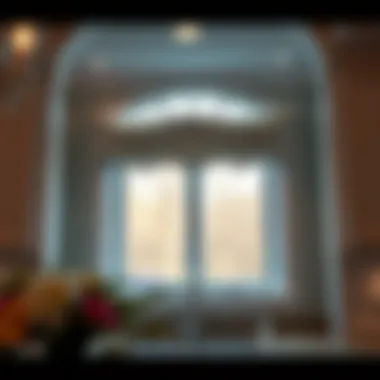 Installation process of a valance on a bay window