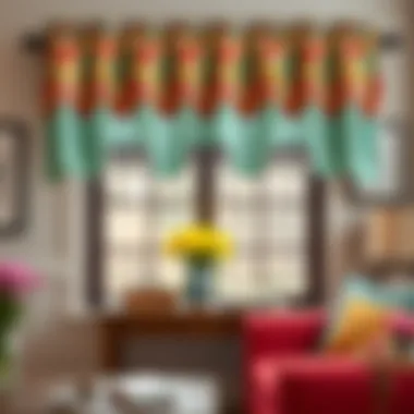 Colorful valance that enhances room aesthetics