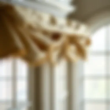 Elegant valance showcasing intricate design patterns