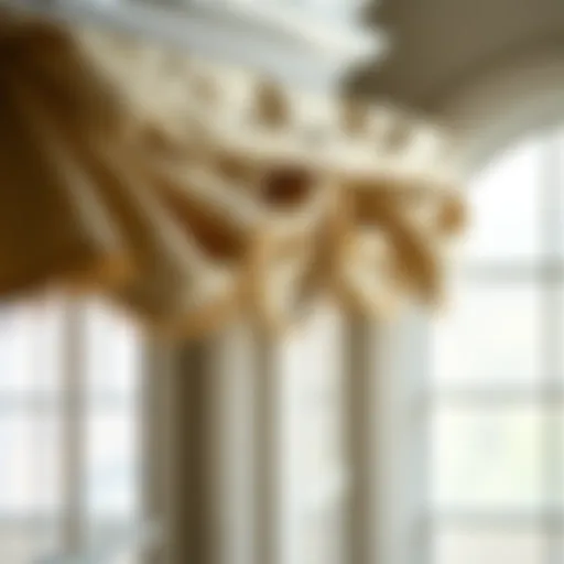 Elegant valance showcasing intricate design patterns