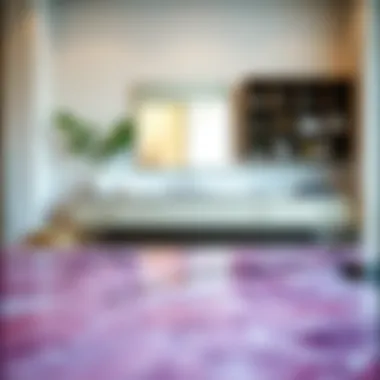 Contemporary quartz vanity top with vibrant colors