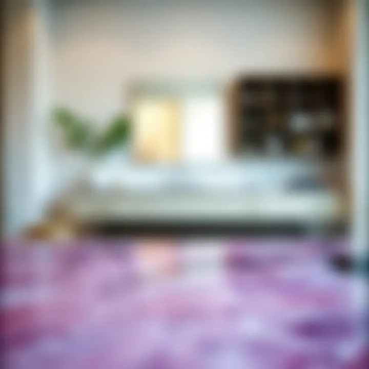 Contemporary quartz vanity top with vibrant colors