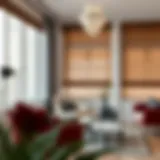 Elegant faux wood blinds enhancing modern decor