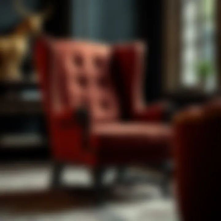 Historical wingback chair showcasing traditional craftsmanship