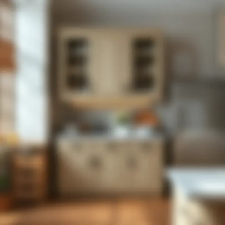 Versatile freestanding cabinet providing organized kitchen space