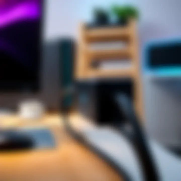 Cable management solutions for gaming desks