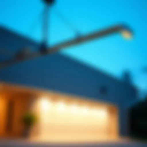 Elegant garage curtain rod showcasing modern design