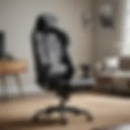 Ergonomic gaming chair showcasing lumbar support features