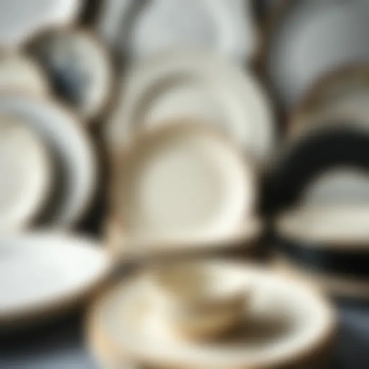 A collection of diverse plates in various designs and colors, showcasing their decorative potential.
