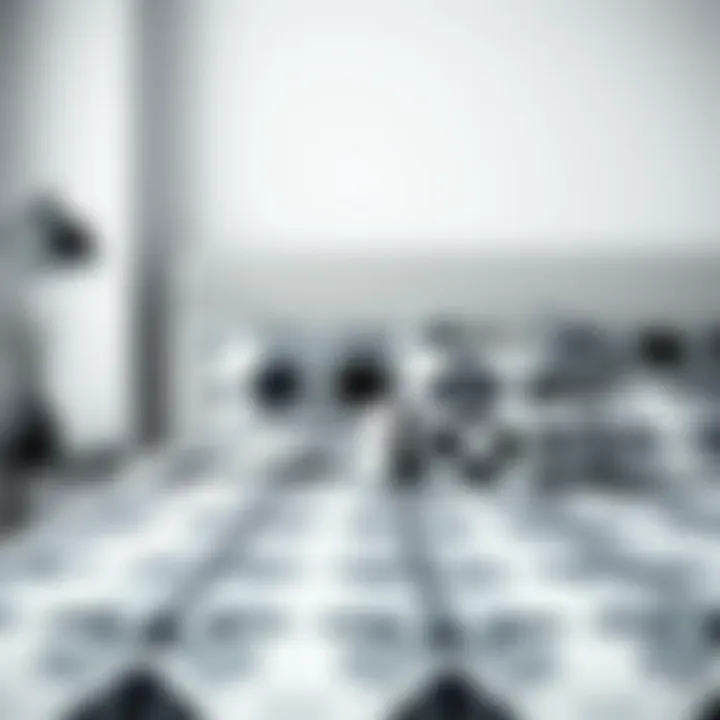 Modern geometric patterned black and white bedding