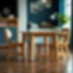 Stylish wooden table and chair set for children